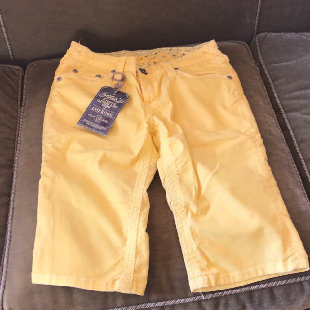 Stitch’s Chekore Canary Lemon Corduroy Shorts